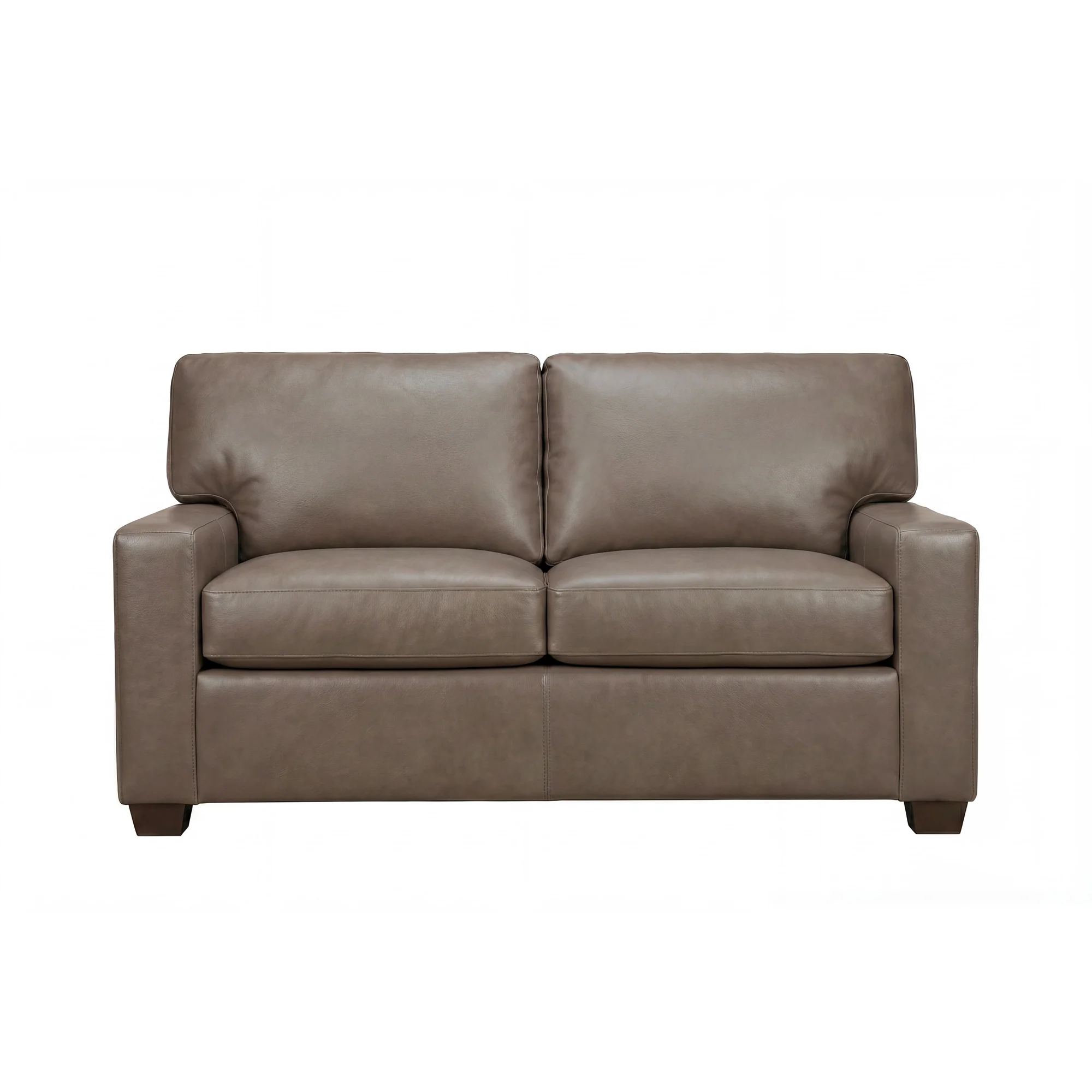 Merritt Feather Blend Leather Loveseat