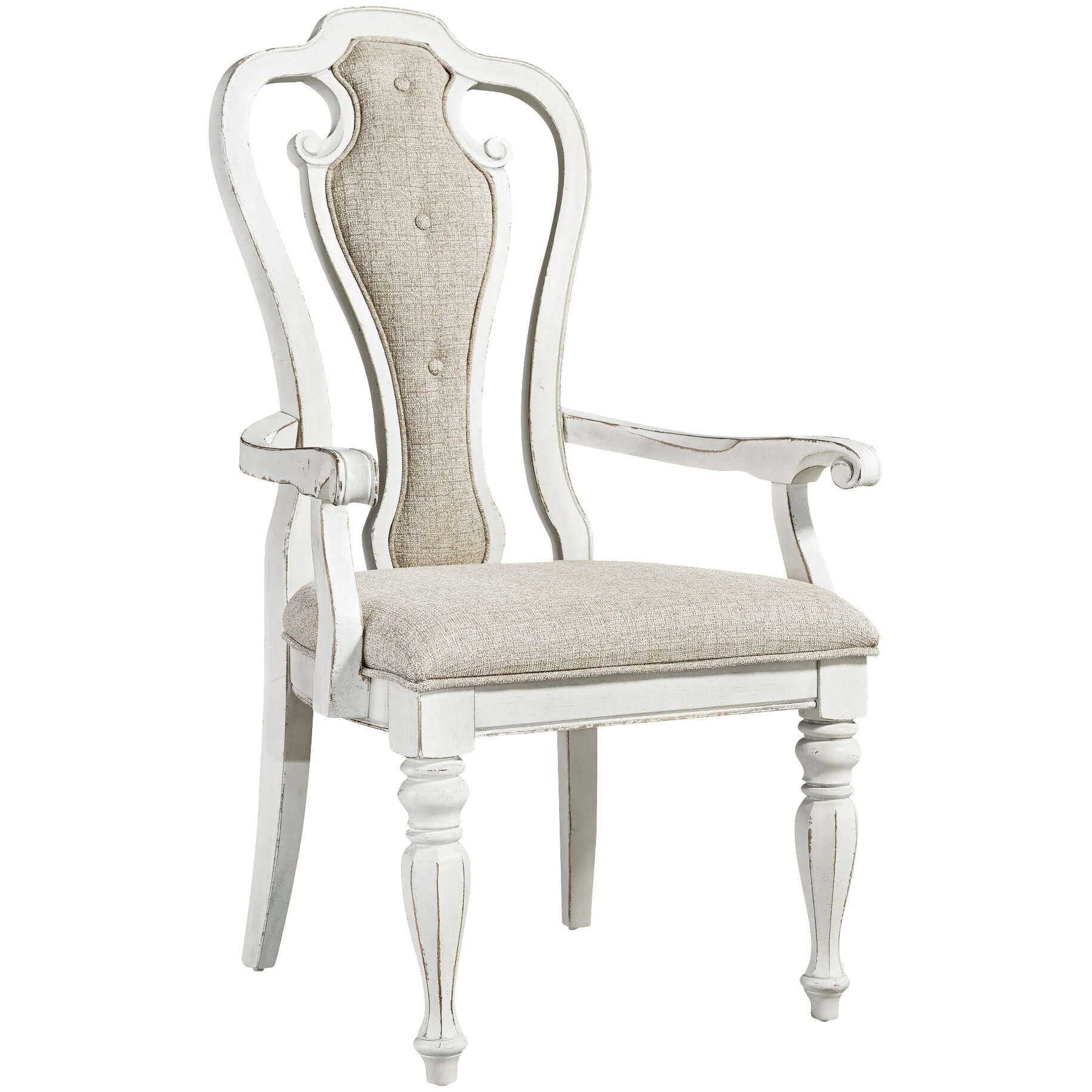 Magnolia Manor Splat Back Upholstered Arm Chair