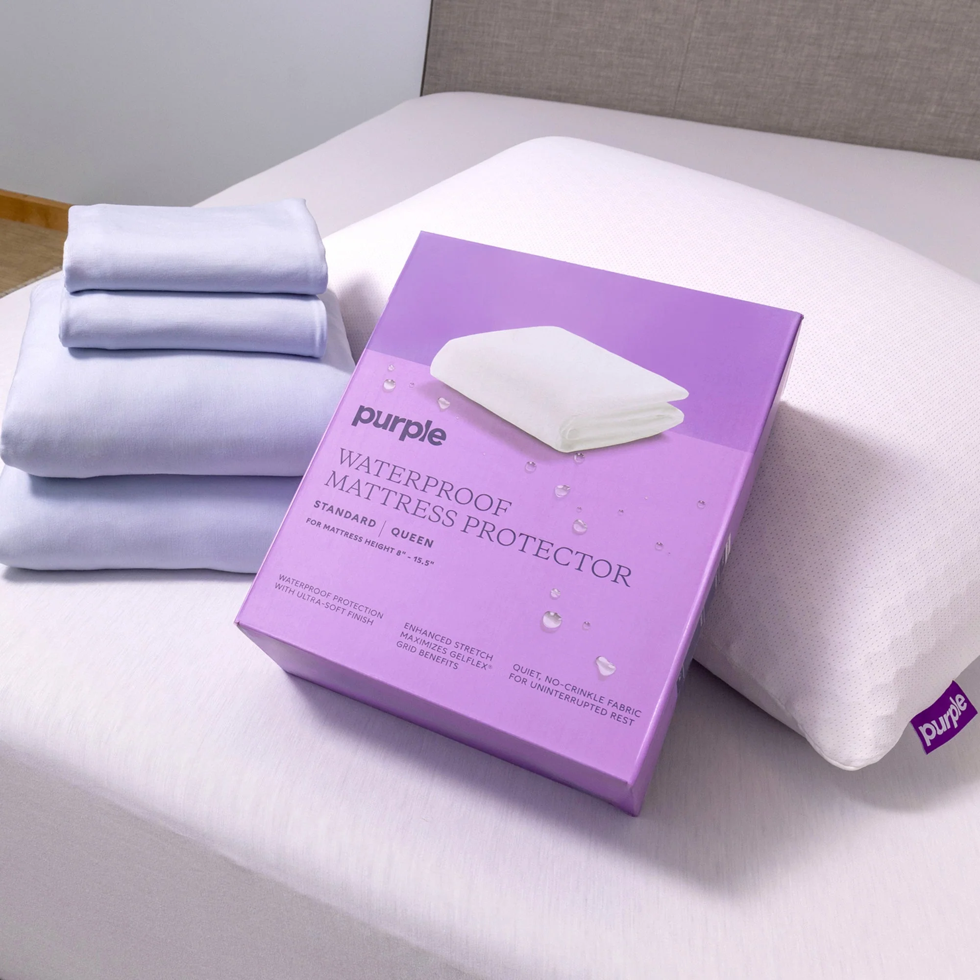 Purple Standard Mattress Protector - Image 3