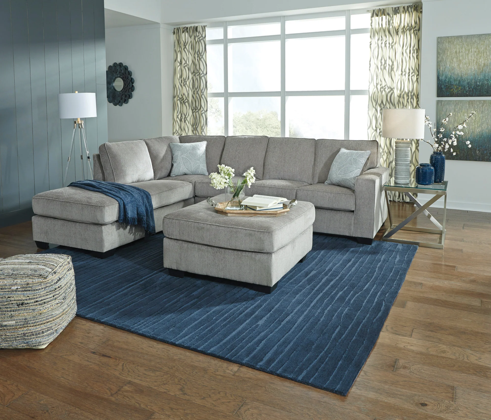 Riles Left Chaise Sectional and Ottoman - Image 2