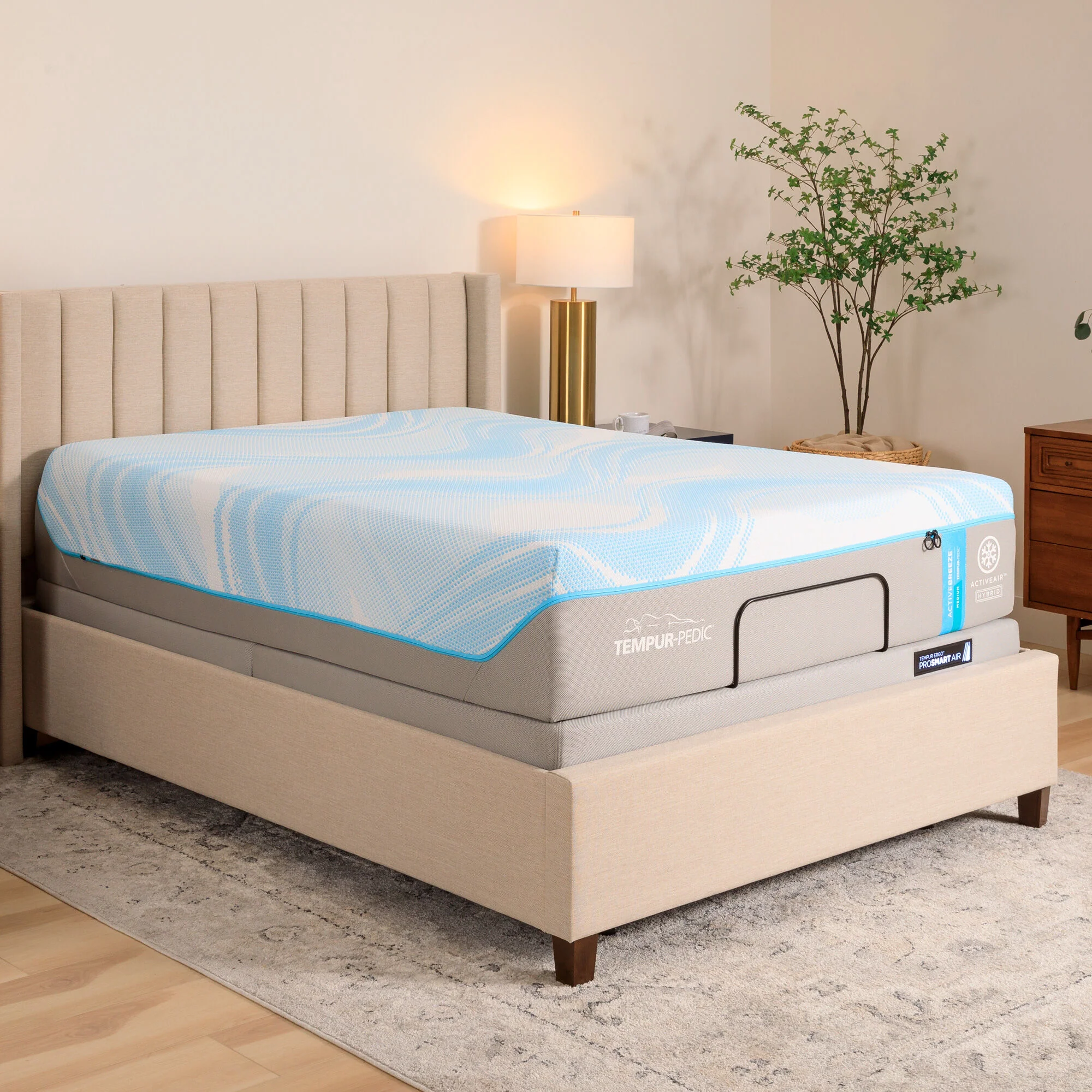 Tempur-Pedic TEMPUR-ACTIVEbreeze 2 Medium Hybrid Mattress & Adjustable Base Set - Image 5